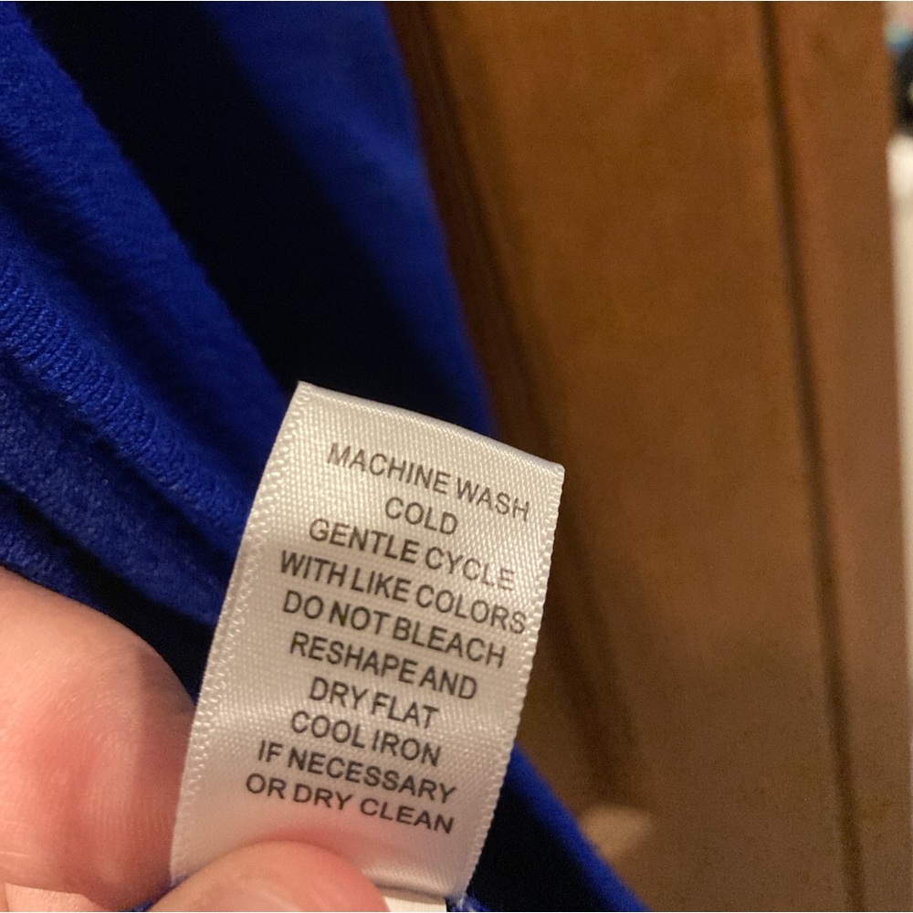 Sapphire blue open front cardigan - size L - Picture 5 of 8